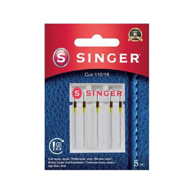 Singer universal leather needles 110/18 – sewing leather and thick fabrics