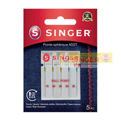 Agujas Singer para tejidos elásticos tallas surtidas