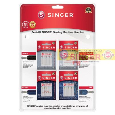 Kit 25 aghi originali Singer per macchine da cucire