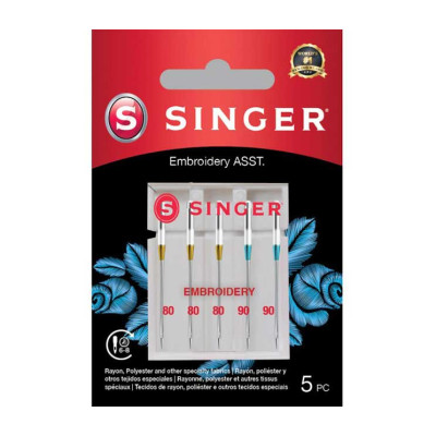 Singer embroidery needles – Blister 5 mixed pcs code 250054102