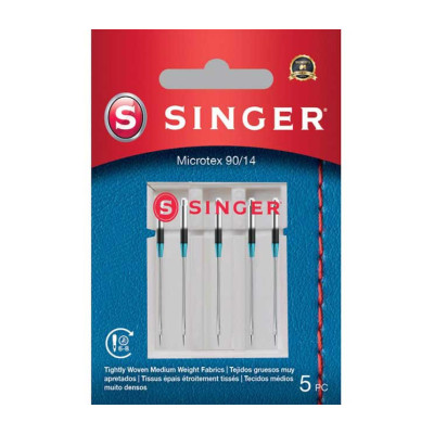 Agujas microtex Singer – Blíster 5 uds 90/14 cód. 250054702