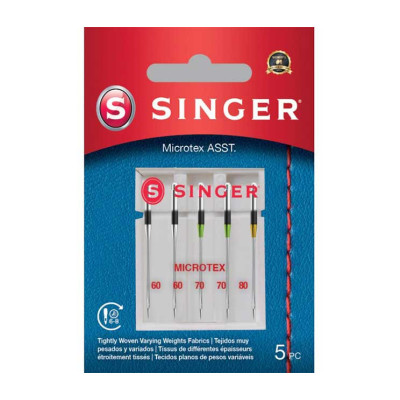 Agujas microtex Singer – Blíster 5 uds mixtas cód. 250056402