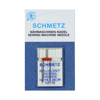 Aiguille double universelle 8,0/100mm pour coutures très larges