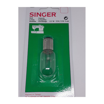 Bombilla Singer con bayoneta para máquina de coser