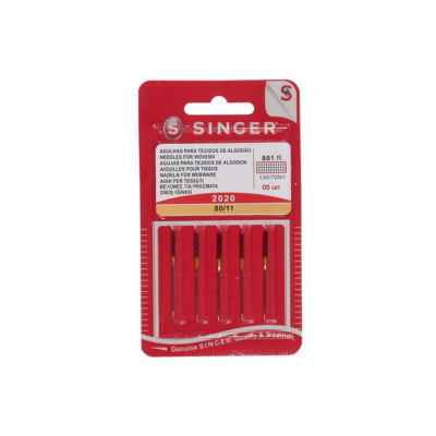 Agujas Singer Algodón Talla 80 para máquinas de coser