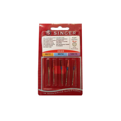 Agujas Singer Algodón 5pz Tallas 70-80-90-100 para máquinas de coser